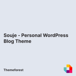 Souje - Personal WordPress Blog Theme