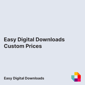 Easy Digital Downloads Custom Prices