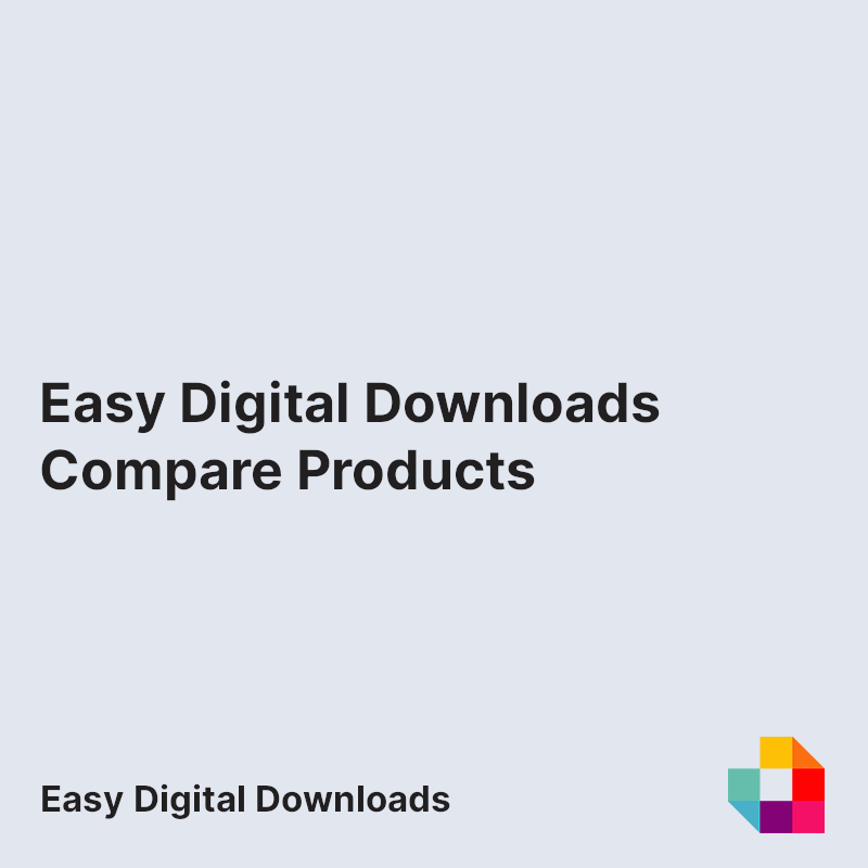 Easy Digital Downloads Compare Products