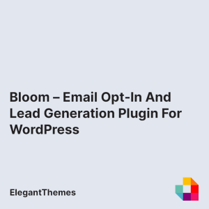 Bloom – Email Opt-In And Lead Generation Plugin For WordPress