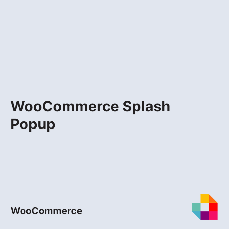 WooCommerce Splash Popup