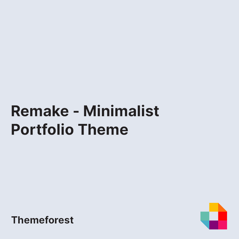Remake - Minimalist Portfolio Theme