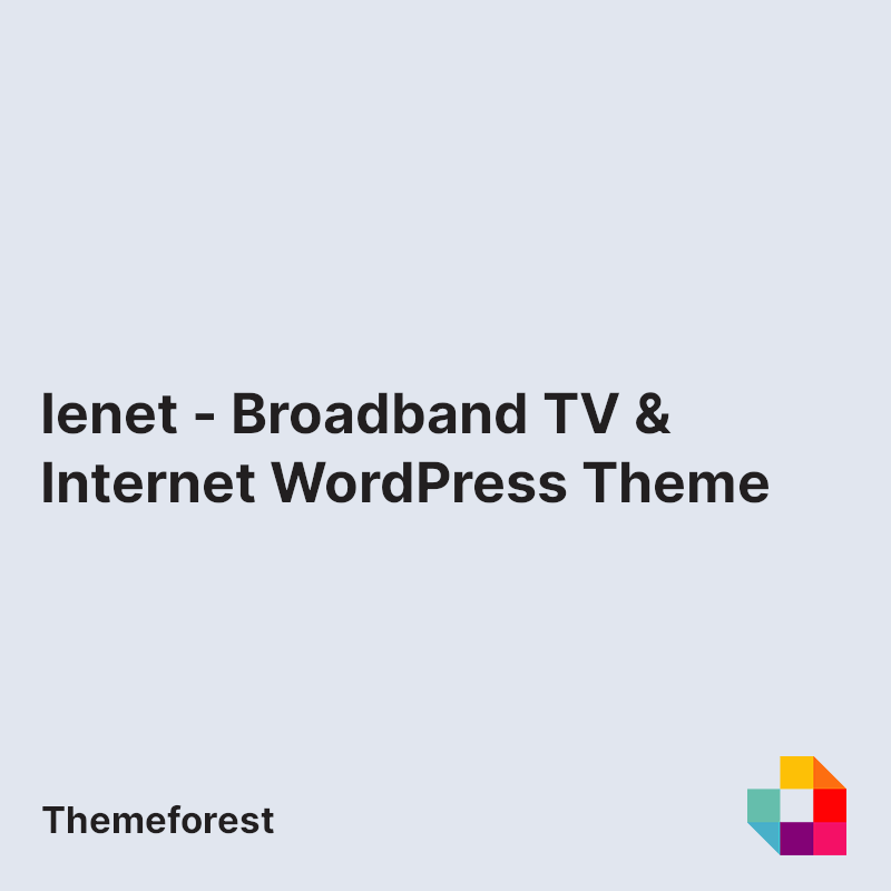 Ienet - Broadband TV & Internet WordPress Theme