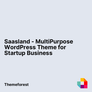 Saasland - MultiPurpose WordPress Theme for Startup Business