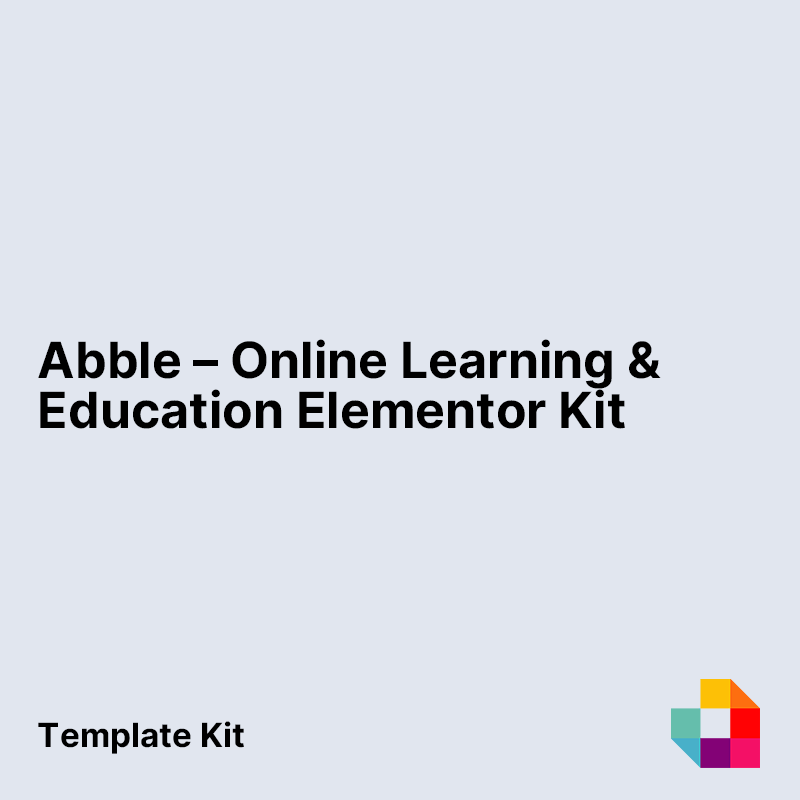 Abble - Online Learning & Education Elementor Kit