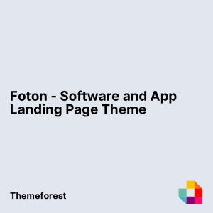 Foton - Software and App Landing Page Theme