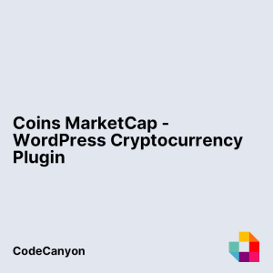 Coins MarketCap - WordPress Cryptocurrency Plugin