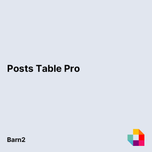 Posts Table Pro