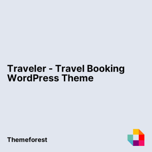 Traveler - Travel Booking WordPress Theme