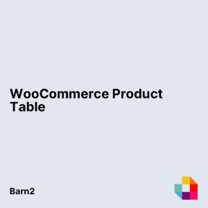 WooCommerce Product Table