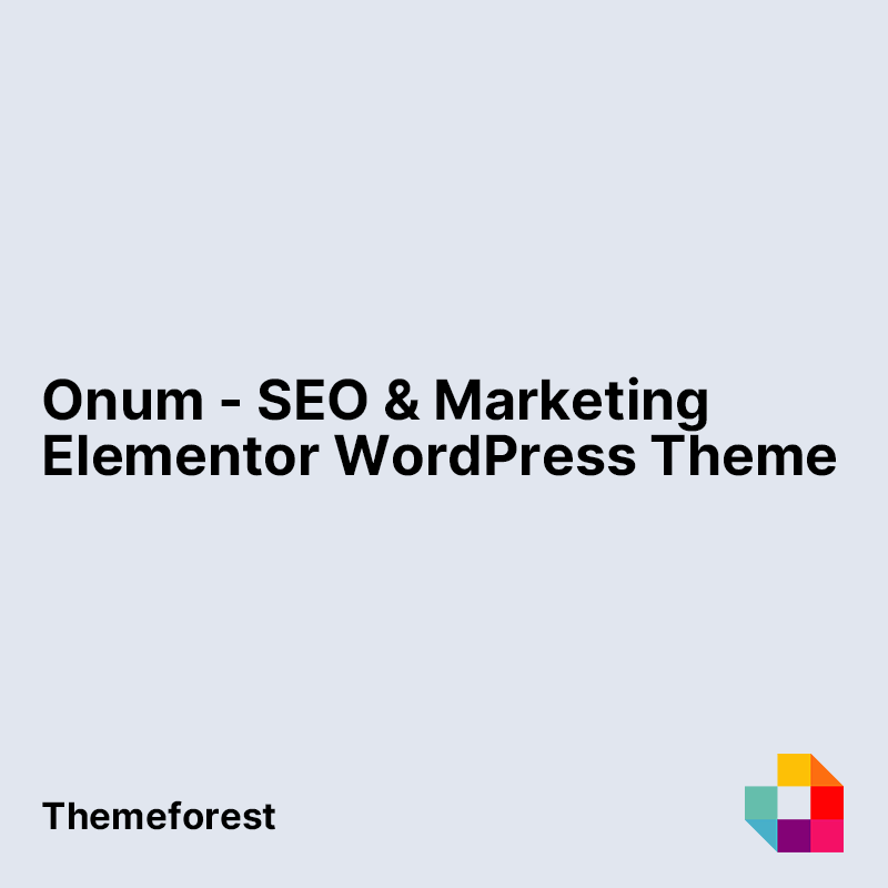 Onum - SEO & Marketing Elementor WordPress Theme