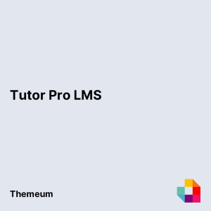Tutor Pro LMS WordPress Plugin