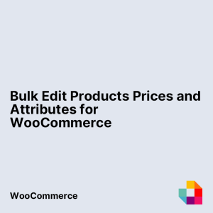 Bulk Edit Products Prices and Attributes for WooCommerce