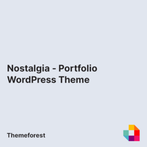 Nostalgia - Portfolio WordPress Theme