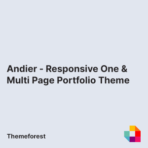 Andier - Responsive One & Multi Page Portfolio Theme