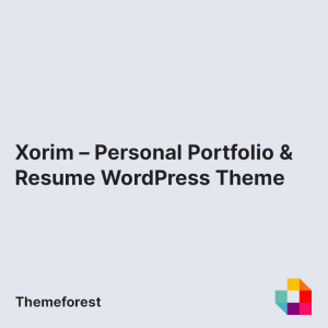 Xorim – Personal Portfolio & Resume WordPress Theme