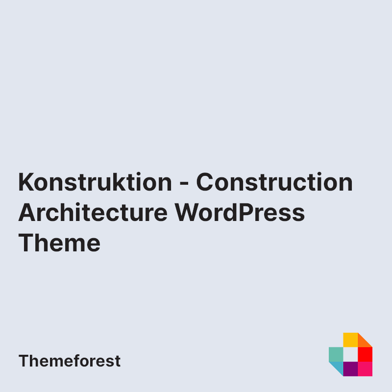 Konstruktion - Construction Architecture WordPress Theme