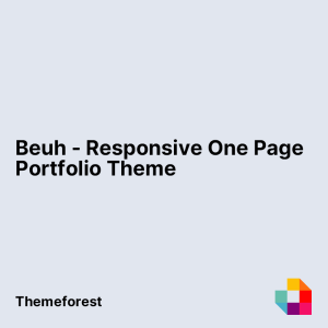 Beuh - Responsive One Page Portfolio Theme