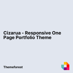 Cizarua - Responsive One Page Portfolio Theme