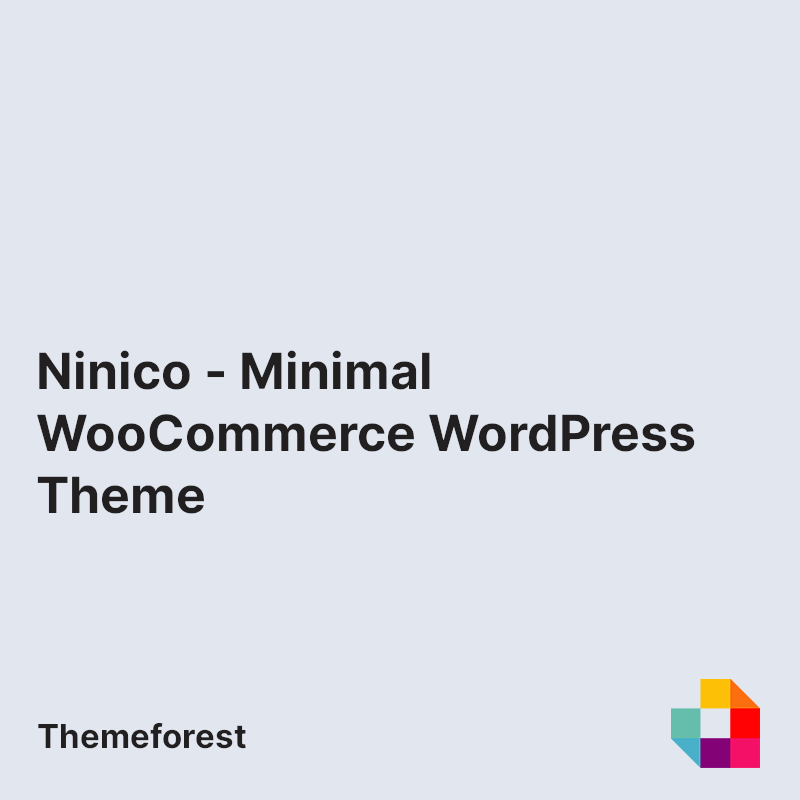Ninico - Minimal WooCommerce WordPress Theme
