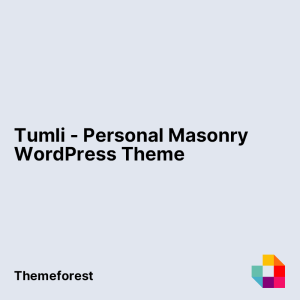 Tumli - Personal Masonry WordPress Theme