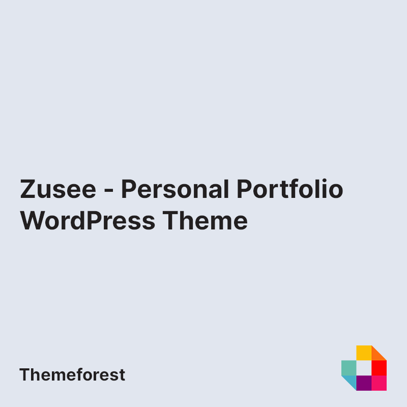 Zusee - Personal Portfolio WordPress Theme