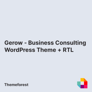 Gerow - Business Consulting WordPress Theme + RTL