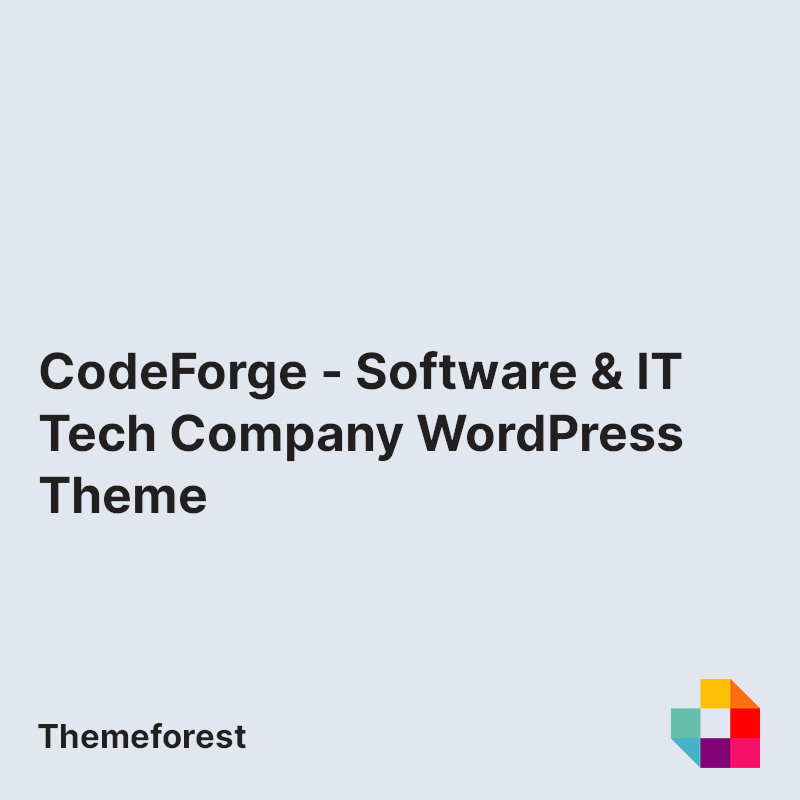 CodeForge - Software & IT Tech Company WordPress Theme