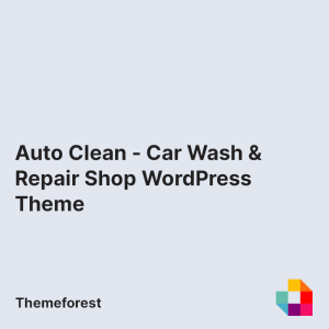 Auto Clean - Car Wash & Repair Shop WordPress Theme