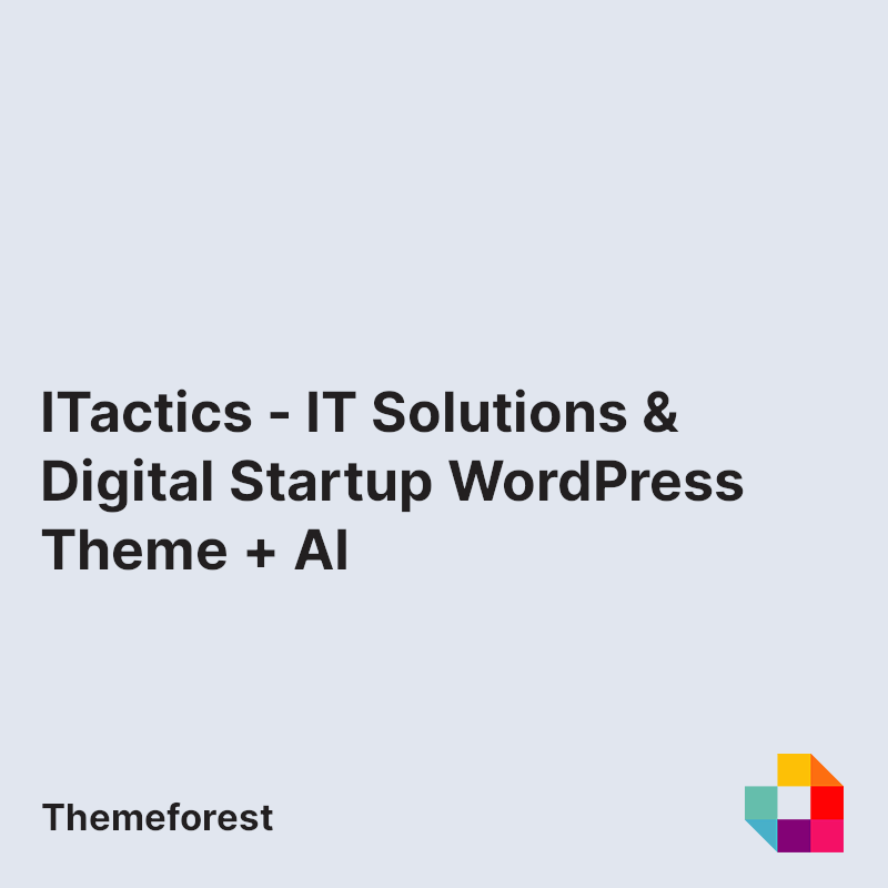 ITactics - IT Solutions & Digital Startup WordPress Theme + AI