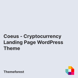 Coeus - Cryptocurrency Landing Page WordPress Theme