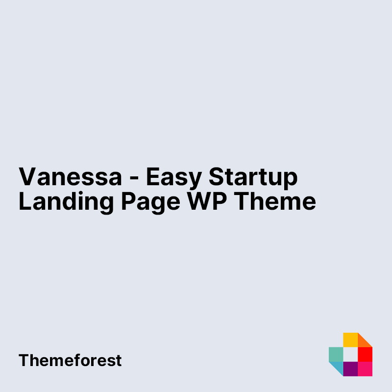 Vanessa - Easy Startup Landing Page WP Theme