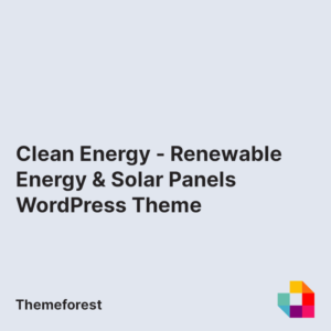 Clean Energy - Renewable Energy & Solar Panels WordPress Theme
