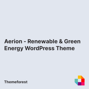 Aerion - Renewable & Green Energy WordPress Theme
