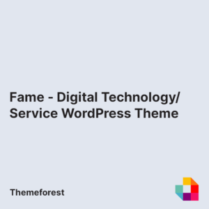 Fame - Digital Technology/Service WordPress Theme