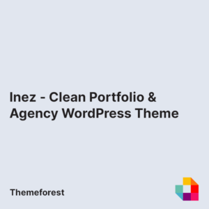 Inez - Clean Portfolio & Agency WordPress Theme