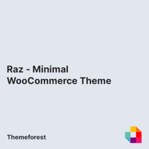 Raz - Minimal WooCommerce Theme