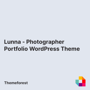 Lunna - Photographer Portfolio WordPress Theme