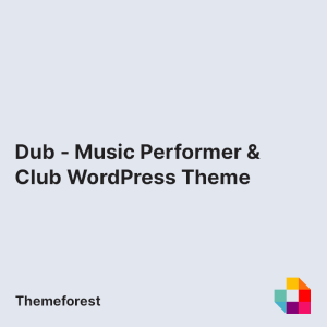 Dub - Music Performer & Club WordPress Theme