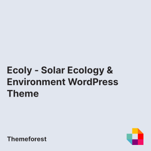 Ecoly - Solar Ecology & Environment WordPress Theme