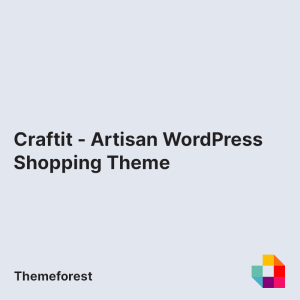 Craftit - Artisan WordPress Shopping Theme