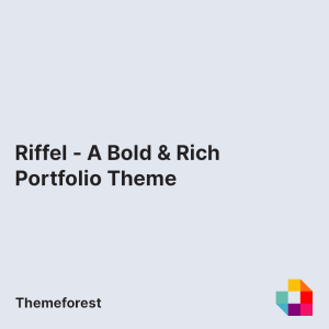Riffel - A Bold & Rich Portfolio Theme