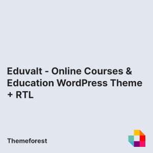 Eduvalt - Online Courses & Education WordPress Theme + RTL