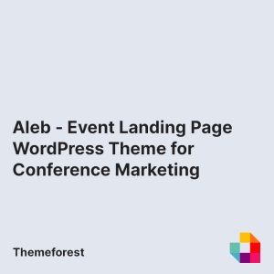 Aleb - Event Landing Page WordPress Theme for Conference Marketing