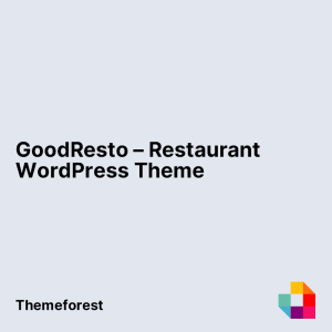 GoodResto – Restaurant WordPress Theme