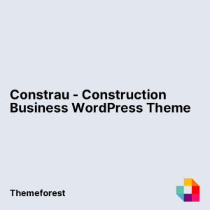 Constrau - Construction Business WordPress Theme