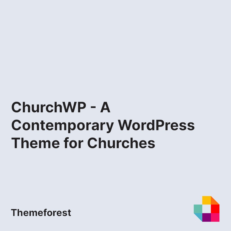 ChurchWP - A Contemporary WordPress Theme for Churches