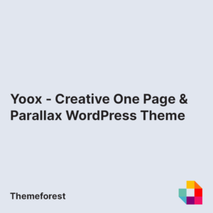 Yoox - Creative One Page & Parallax WordPress Theme