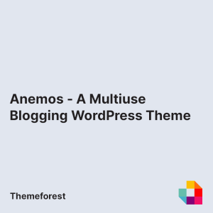 Anemos - A Multiuse Blogging WordPress Theme