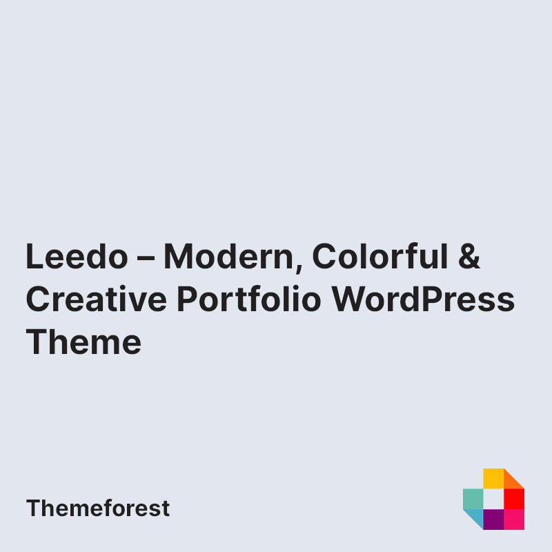 Leedo – Modern, Colorful & Creative Portfolio WordPress Theme
